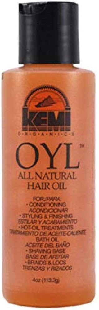 Kemi OYL All Natural Hair Oil 4 Oz. | Versatile Styling, Conditioning & Hot Oil Treatments