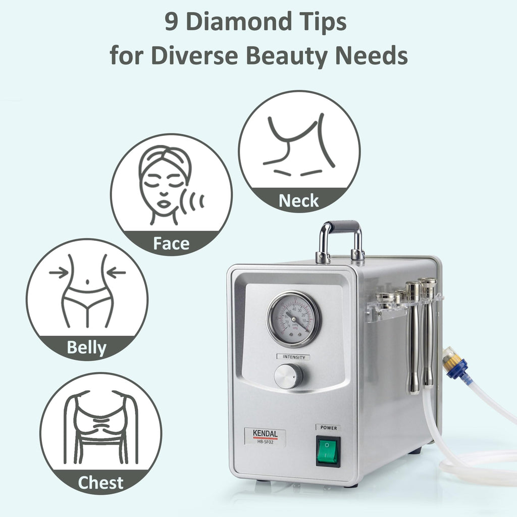 Kendal Professional Diamond Microdermabrasion Machine HB-SF02 | Dermabrasion Facial Skin Care Device with Power Suction