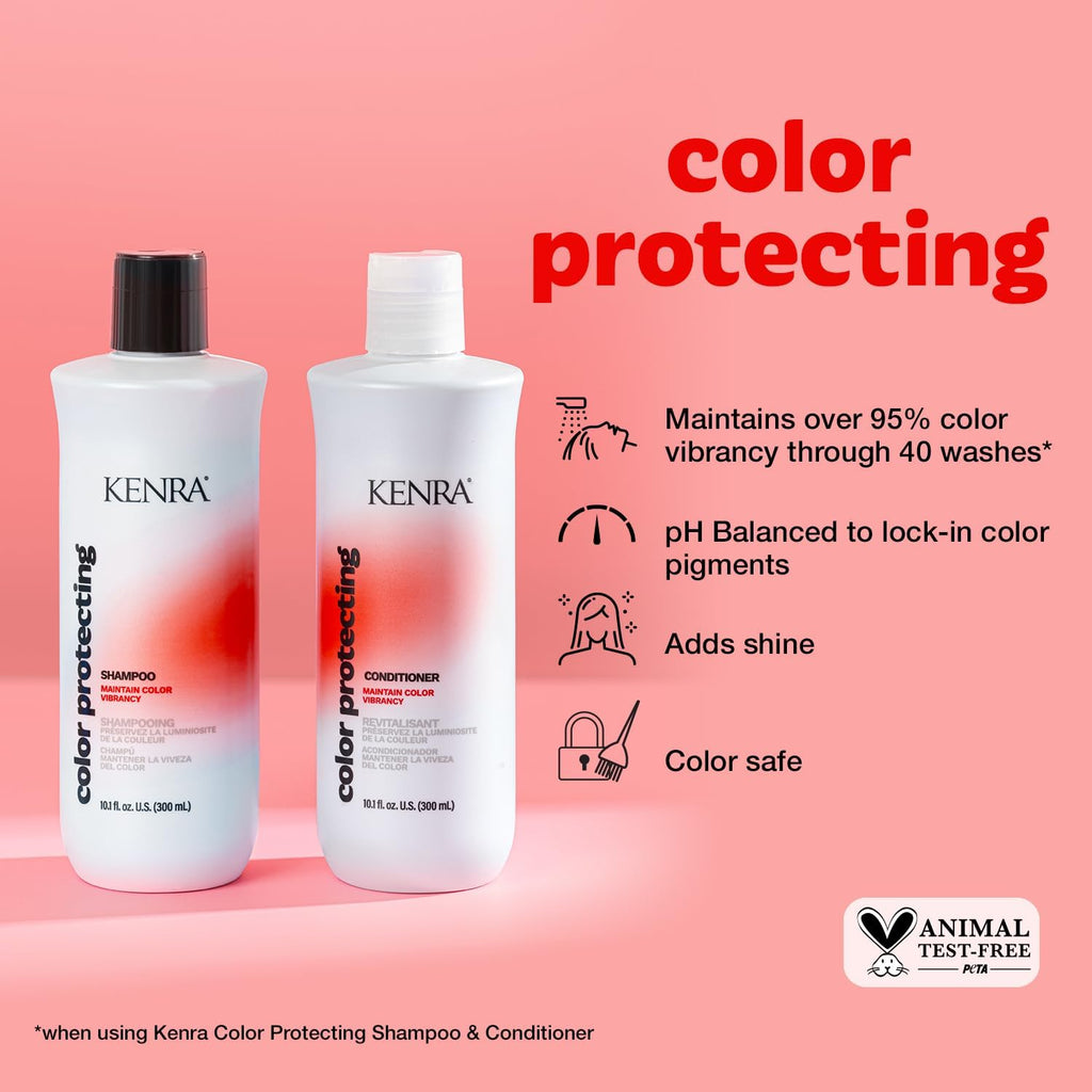 Kenra Color Protecting Shampoo & Conditioner Set | Color Safe, 95%+ Color Vibrancy Through 40 Washes, Shine Boost, pH-Balanced