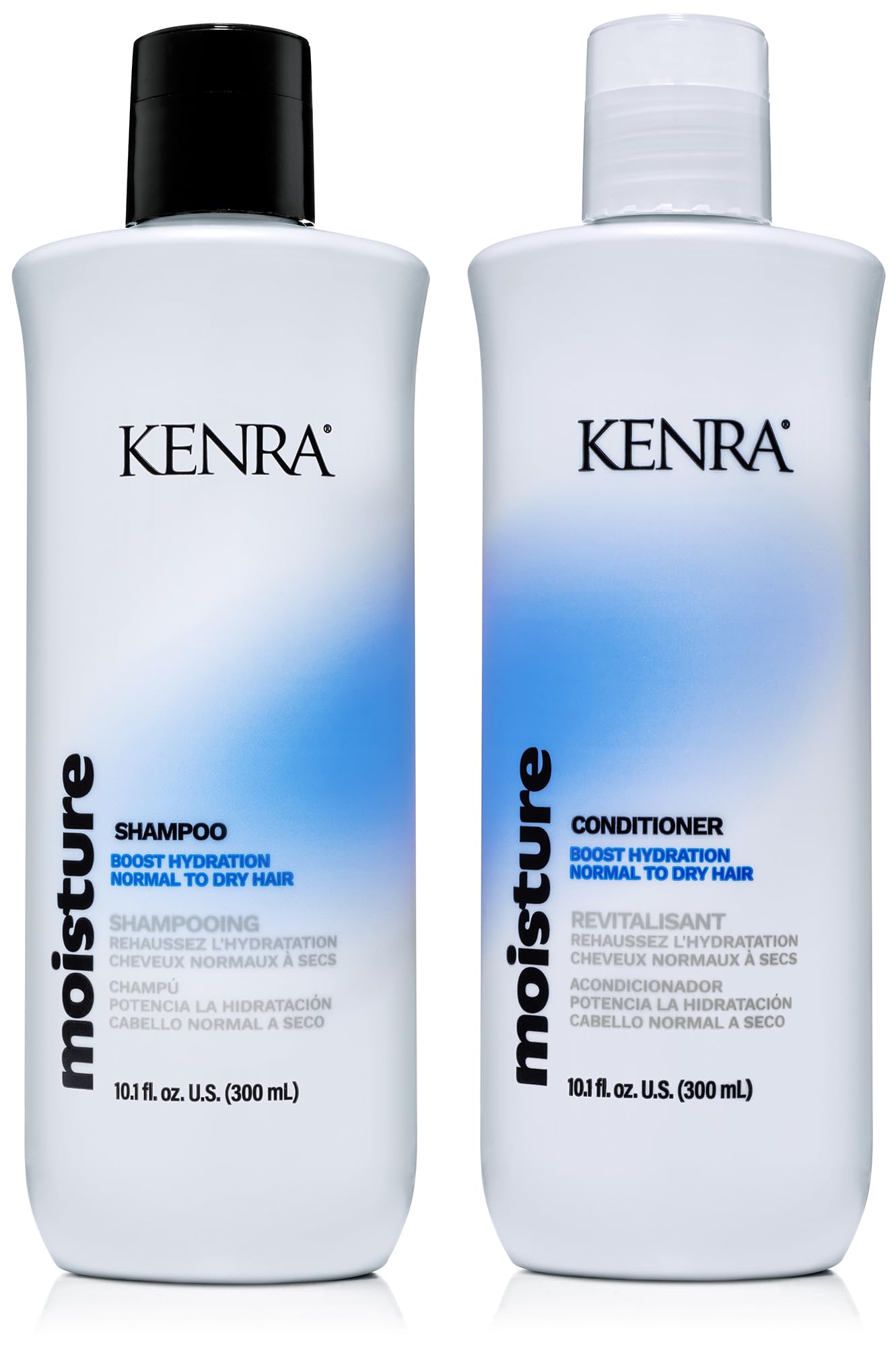 Kenra Professional Moisture Shampoo & Conditioner Set | Hydration, Shine, Color Safe | Normal to Dry Hair | 10.1 fl oz
