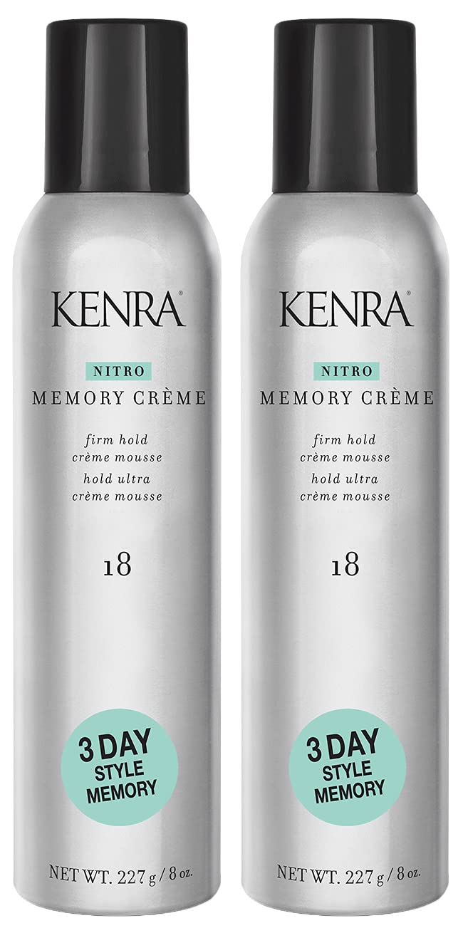 Kenra Nitro Memory Crème 18 Mousse – Firm Hold, All Hair Types, 2-Pack