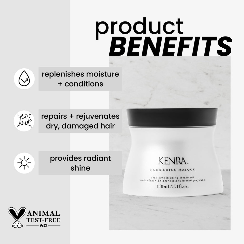 Kenra Nourishing Masque | Deep Conditioning Treatment – Replenishes Moisture & Shine | 2-Pack (5.1 fl oz)