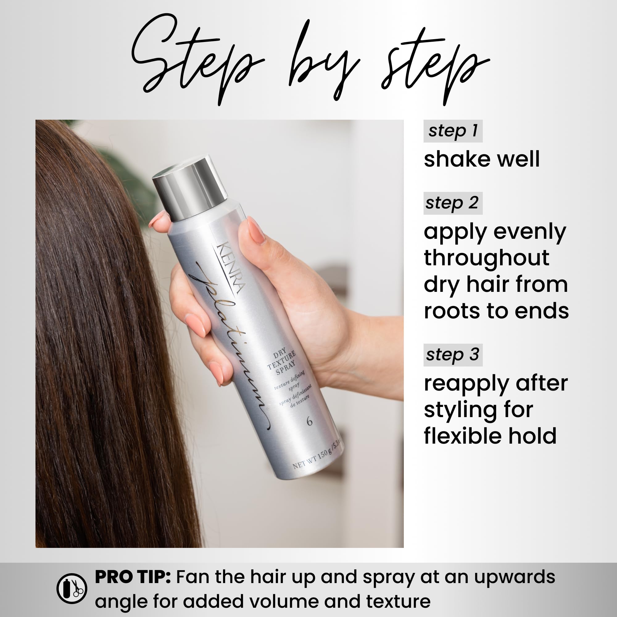 Kenra Platinum Dry Texture Spray 6 – Texture Defining Styler for All Hair Types | 2-Pack (5.3 oz each)