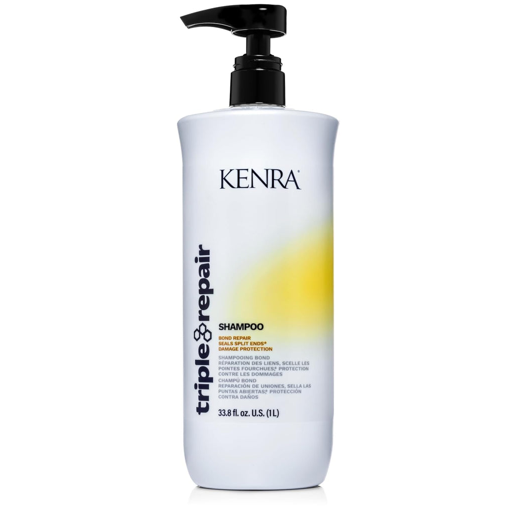 Kenra Triple Repair Shampoo & Conditioner Set — Bond Builder for Damaged Hair, 33.8 oz