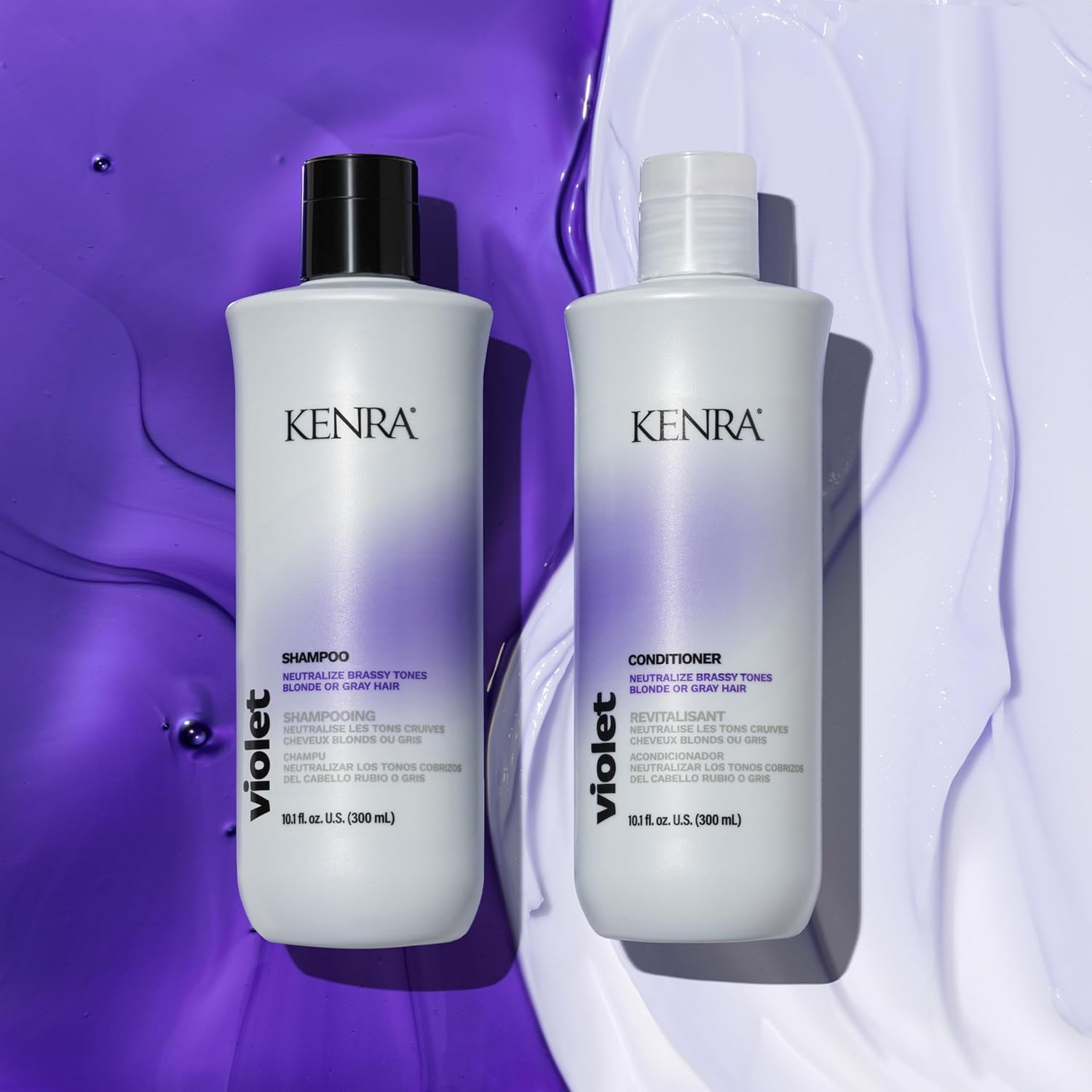 Kenra Violet Shampoo & Conditioner Set – Eliminate Brassy Tones & Boost Blonde/Gray Vibrancy