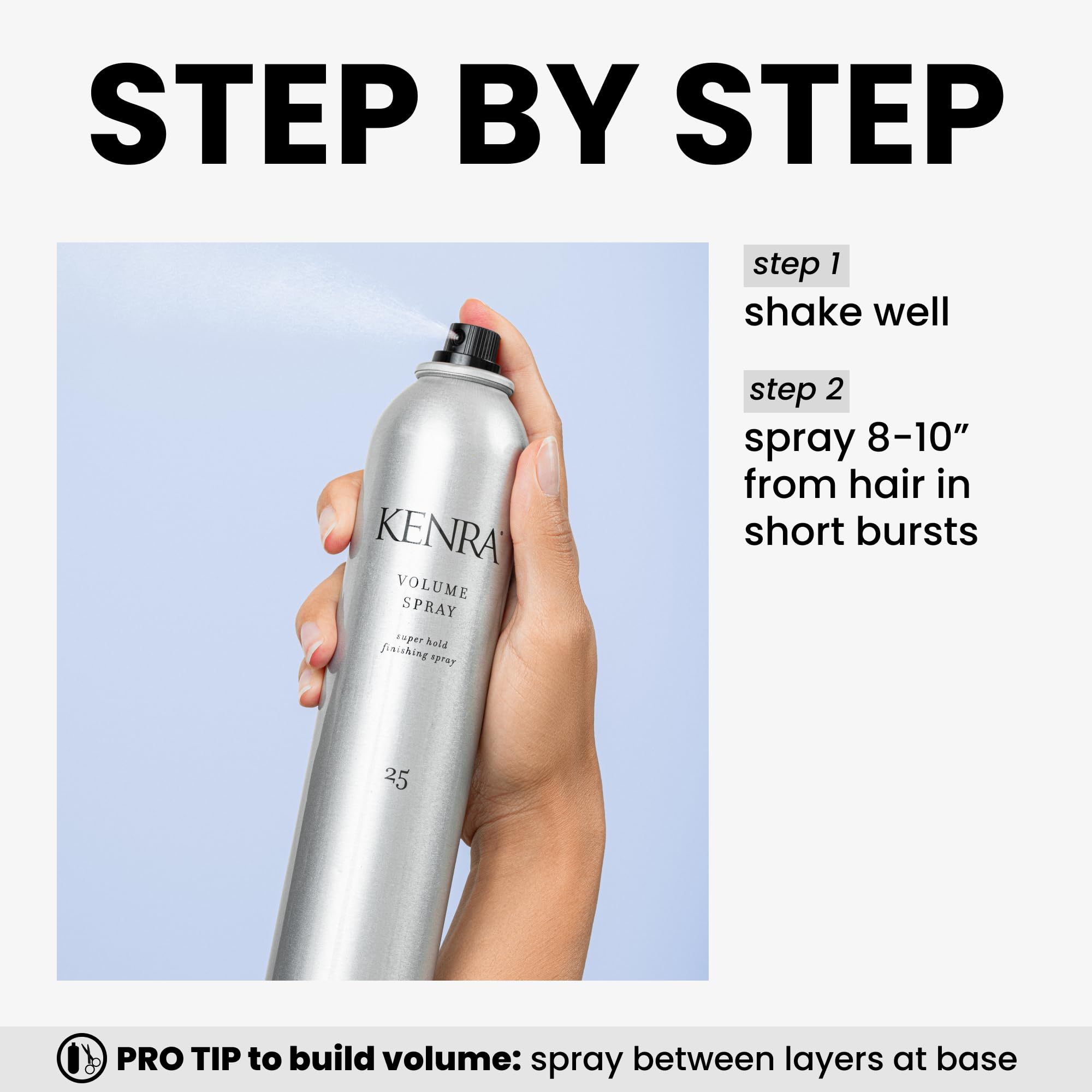 Kenra Professional Volume Spray 25 – 50% Super Hold Hairspray (2-Pack) | Flake-Free, Fast-Drying, Wind & Humidity Resistant