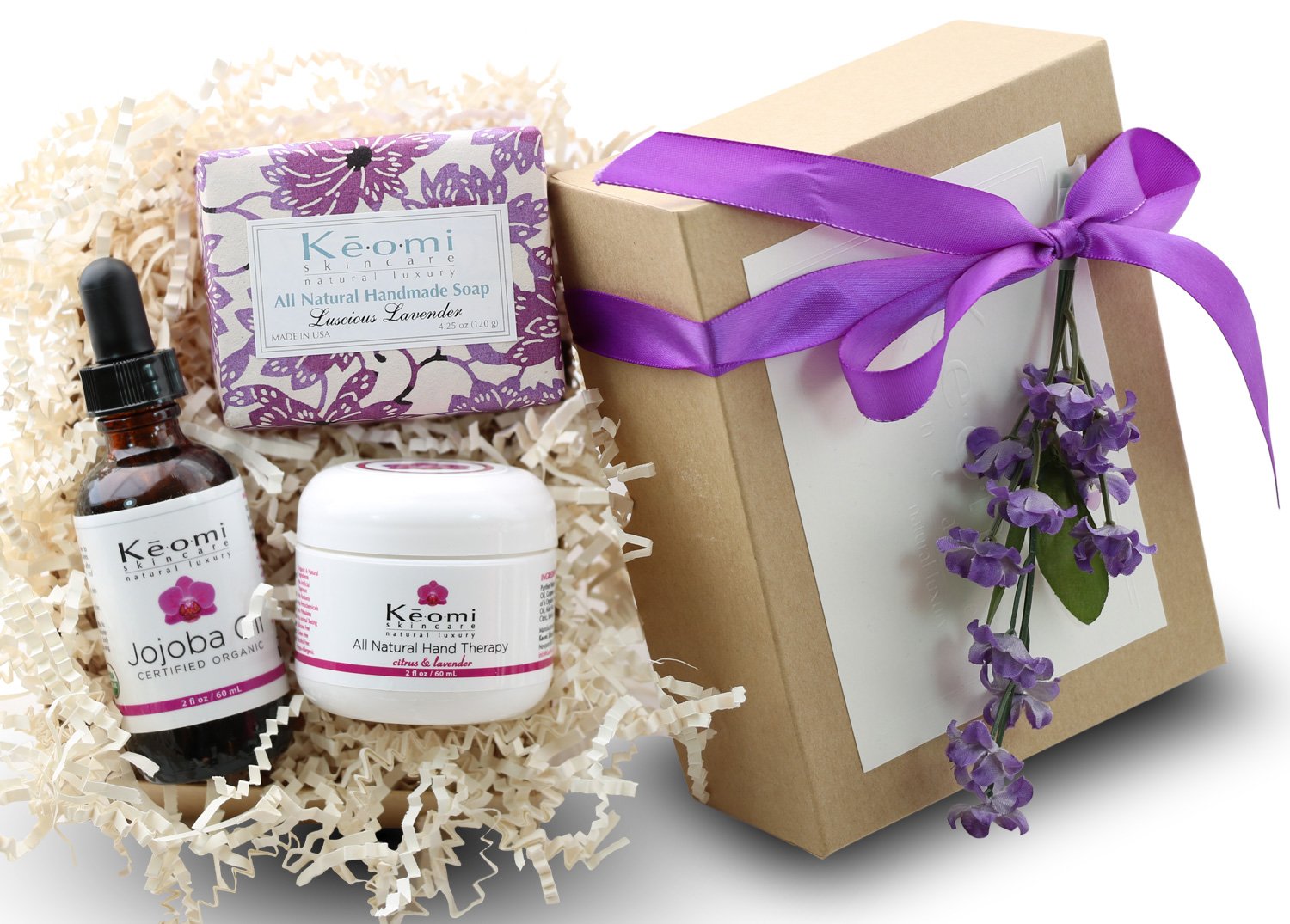 Lavender Organic Bath & Body Gift Set by Keomi Skincare – All-Natural Luxury