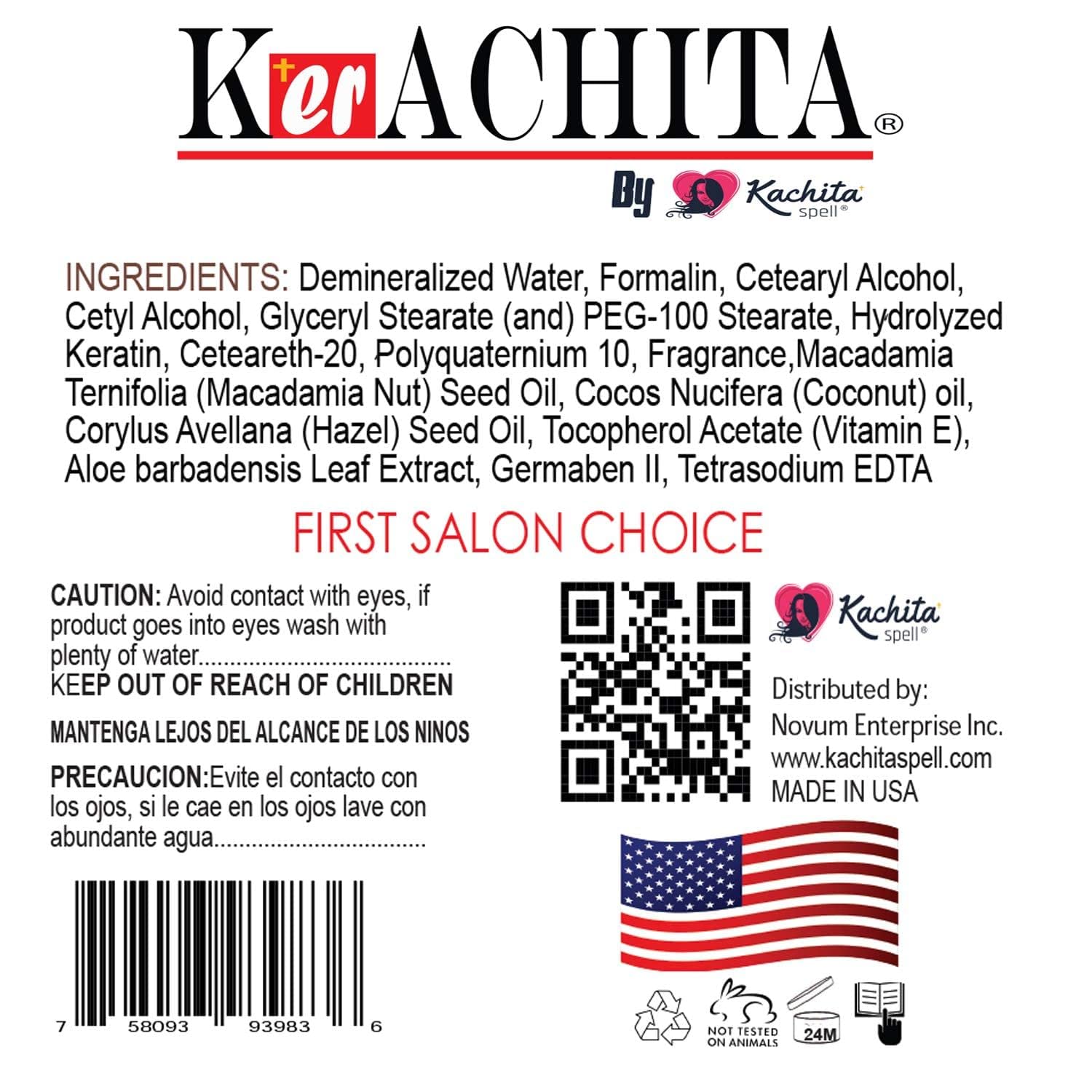 KERACHITA Brazilian Keratin Chocolate Strong - Hair Smoothing Treatment 1 Litre