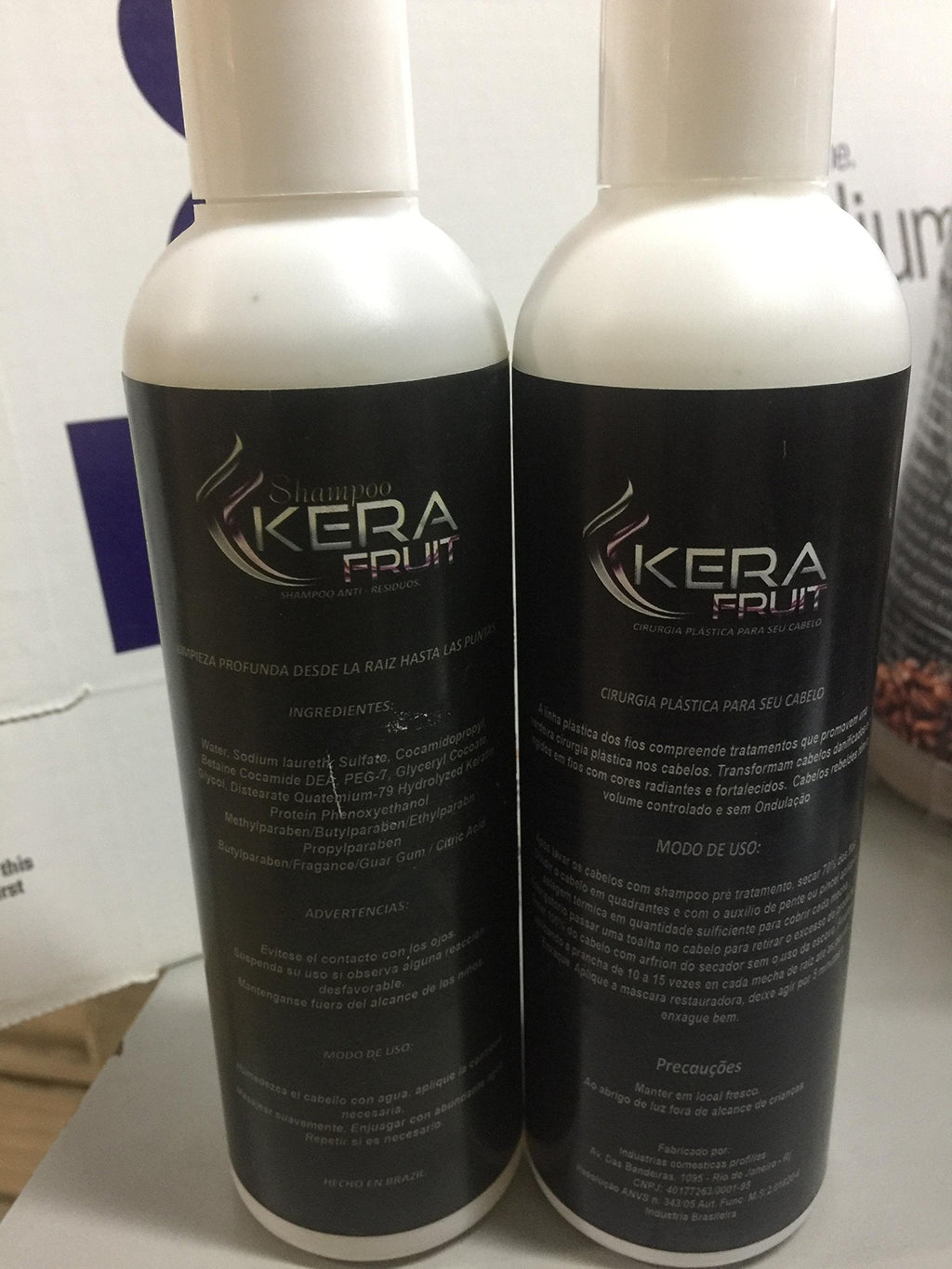 KERA FRUIT Keratin Treatment Kit with Shampoo – 16 oz / 500 ml – Deep Smoothing