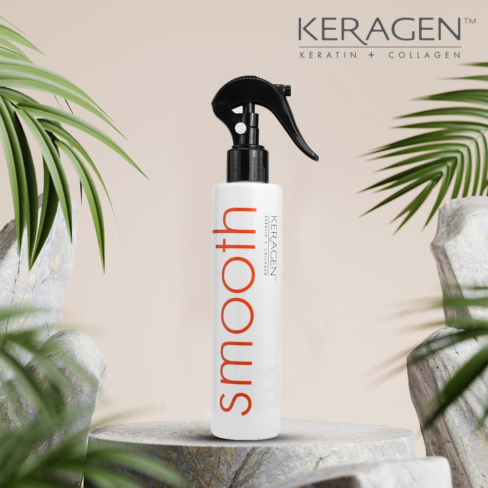 KERAGEN Heat Protectant Spray for Hair, 8 Oz – Thermal Styling, Shine, Frizz-Free Finish | Keratin & Collagen