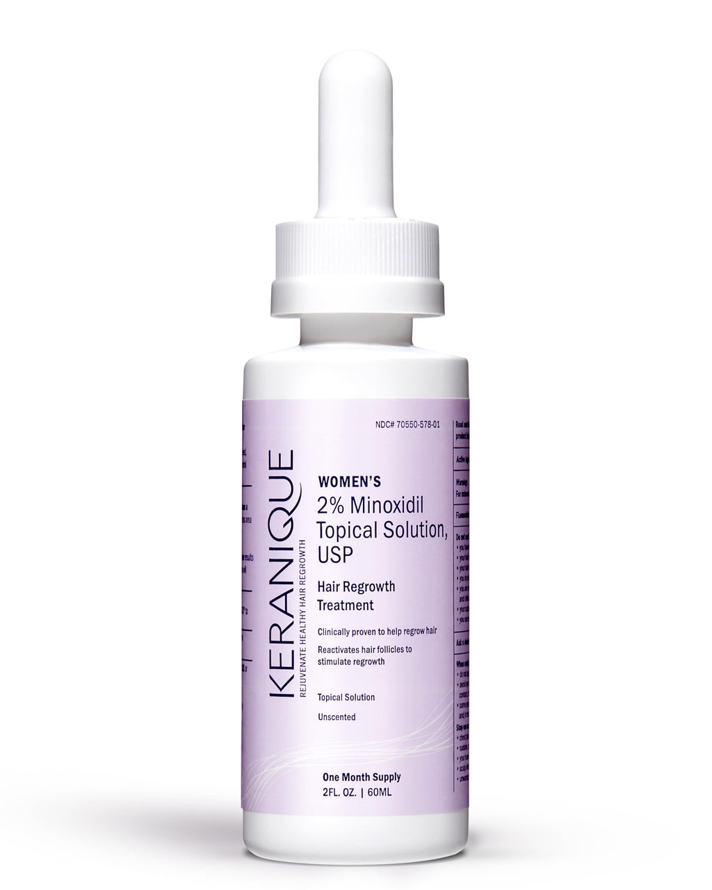 Keranique Hair Regrowth Treatment Dropper – 2% Minoxidil, 2 fl oz (30 Day Supply)