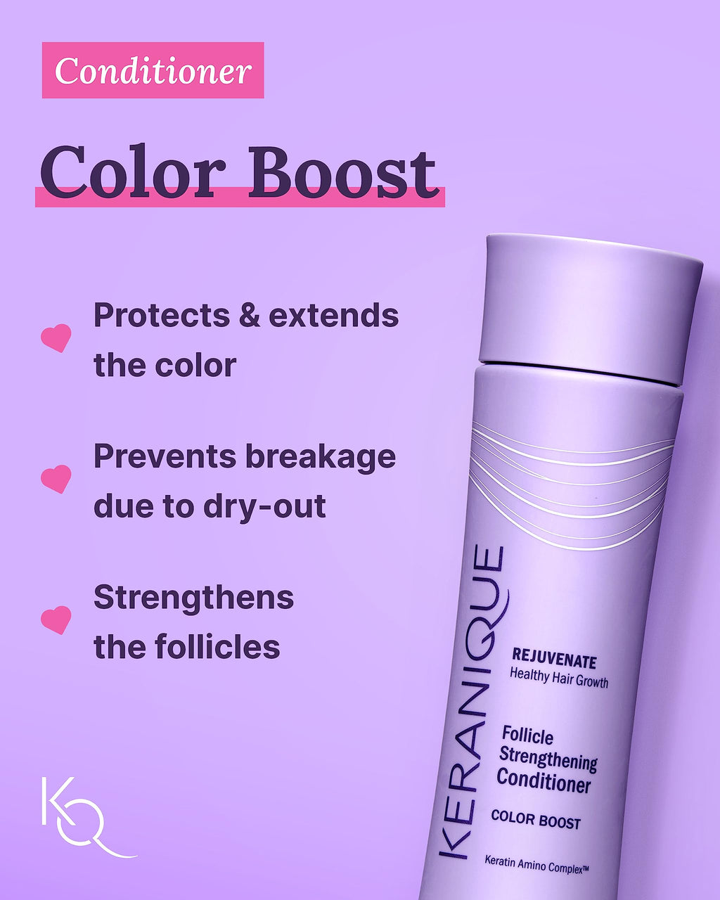 Keranique Color Treated Shampoo & Conditioner Set + Lift & Repair Spray