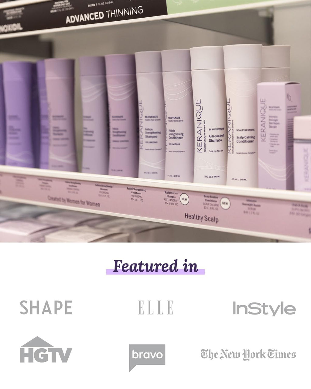 Keranique Volumizing Mousse for Women – Thickening & Anti-Frizz Foam