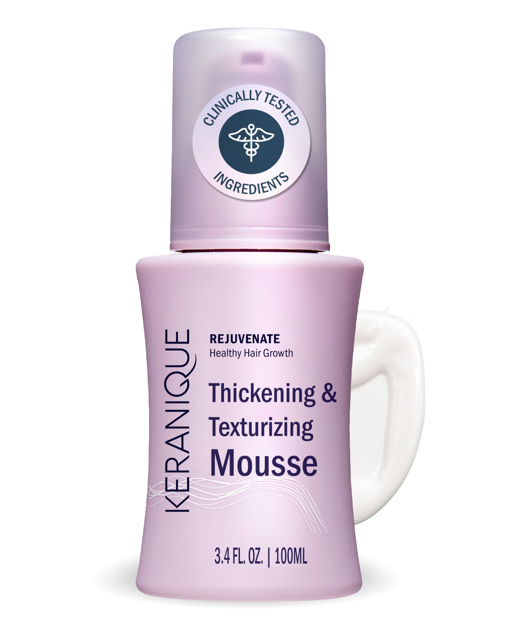 Keranique Volumizing Mousse for Women – Thickening & Anti-Frizz Foam