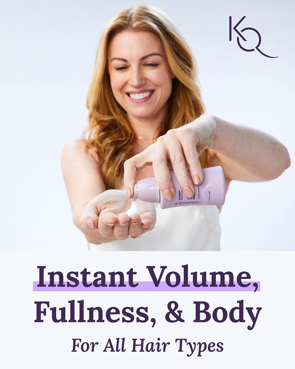 Keranique Volumizing Mousse for Women – Thickening & Anti-Frizz Foam