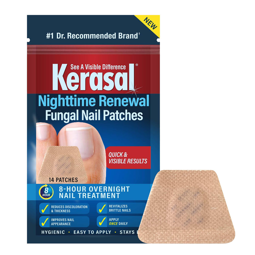 Kerasal Nighttime Renewal Fungal Nail Patches – 14-Count Overnight Nail Repair