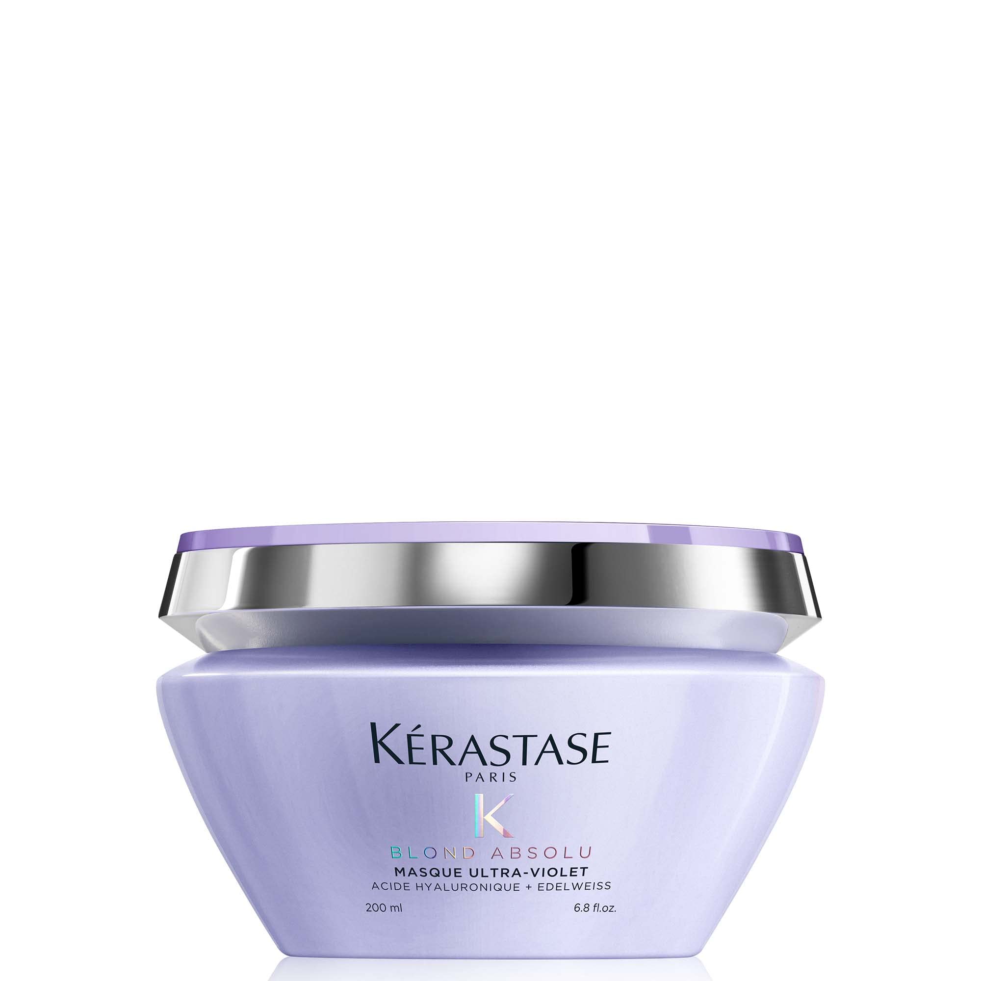 Kerastase Blond Absolu Ultra-Violet Purple Hair Mask for Lightened, Grey Hair | Neutralizes Brass with Hyaluronic Acid, 6.8 fl oz