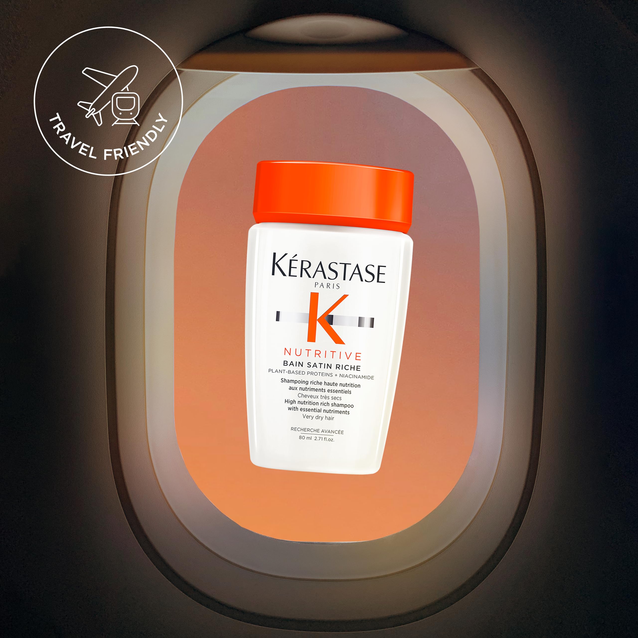 KÉRASTASE Nutritive Bain Satin Riche Shampoo – Travel Size Hydration for Dry Hair