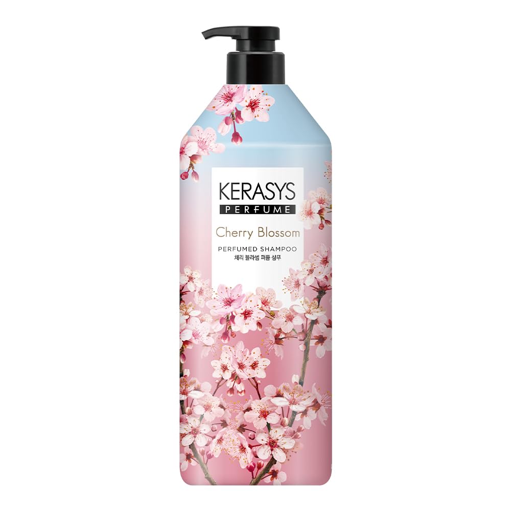 Kerasys CHERRY BLOSSOM Perfumed Shampoo 1L | Gentle Cleansing & Lasting Fragrance
