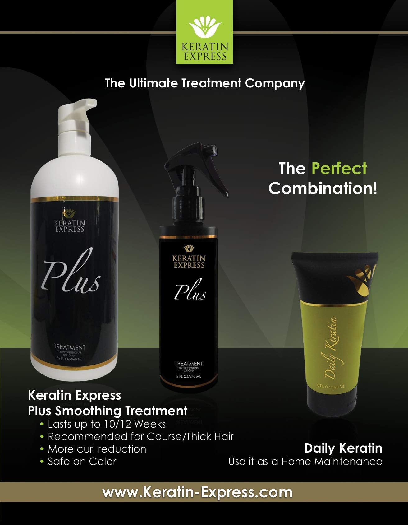 Keratin Express Plus 4 oz Smoothing Treatment – Up to 12 Weeks of Smooth Hair