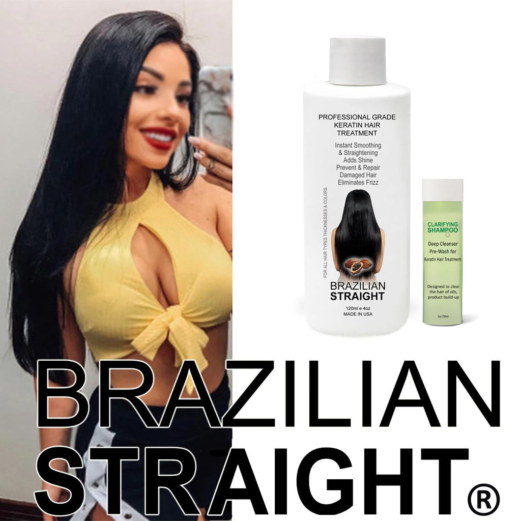 KERATIN RESEARCH Real Brazilian Straight Keratin Treatment Kit – Pro Grade, 120ml