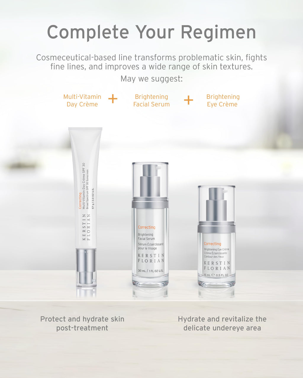 Kerstin Florian Brightening Facial Serum | Vitamin C Complex for Even Tone | All Skin Types | 1 fl oz