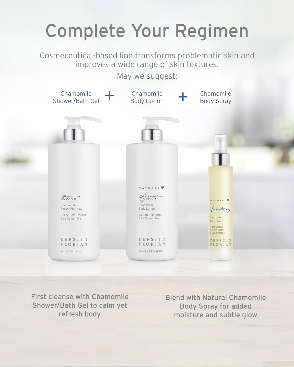 Kerstin Florian Chamomile Body Lotion 32 fl oz | Nourishing Hydration with Aloe & Jojoba