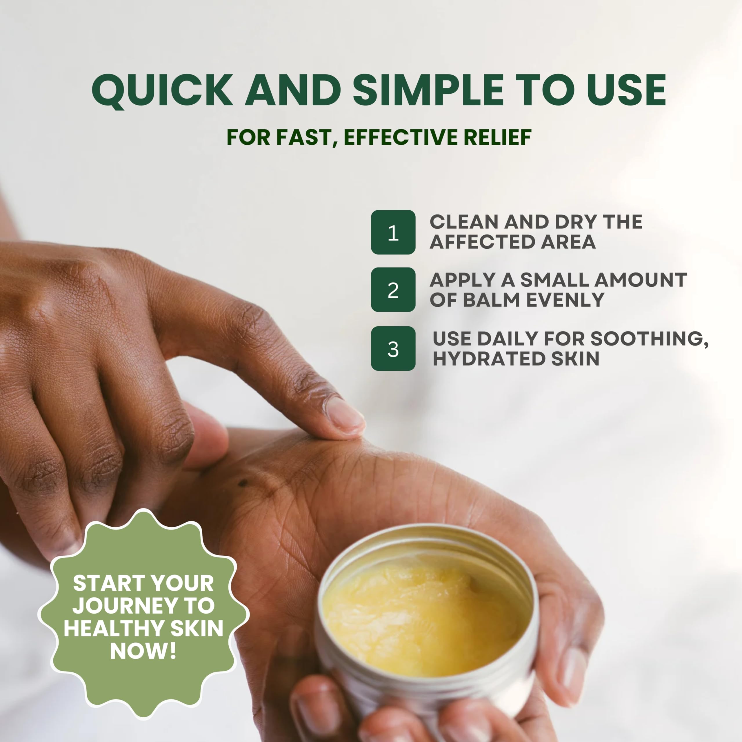 KESMEDIK Tea Tree Oil Balm for Skin – Soothes Itching & Rashes (2-Pack)
