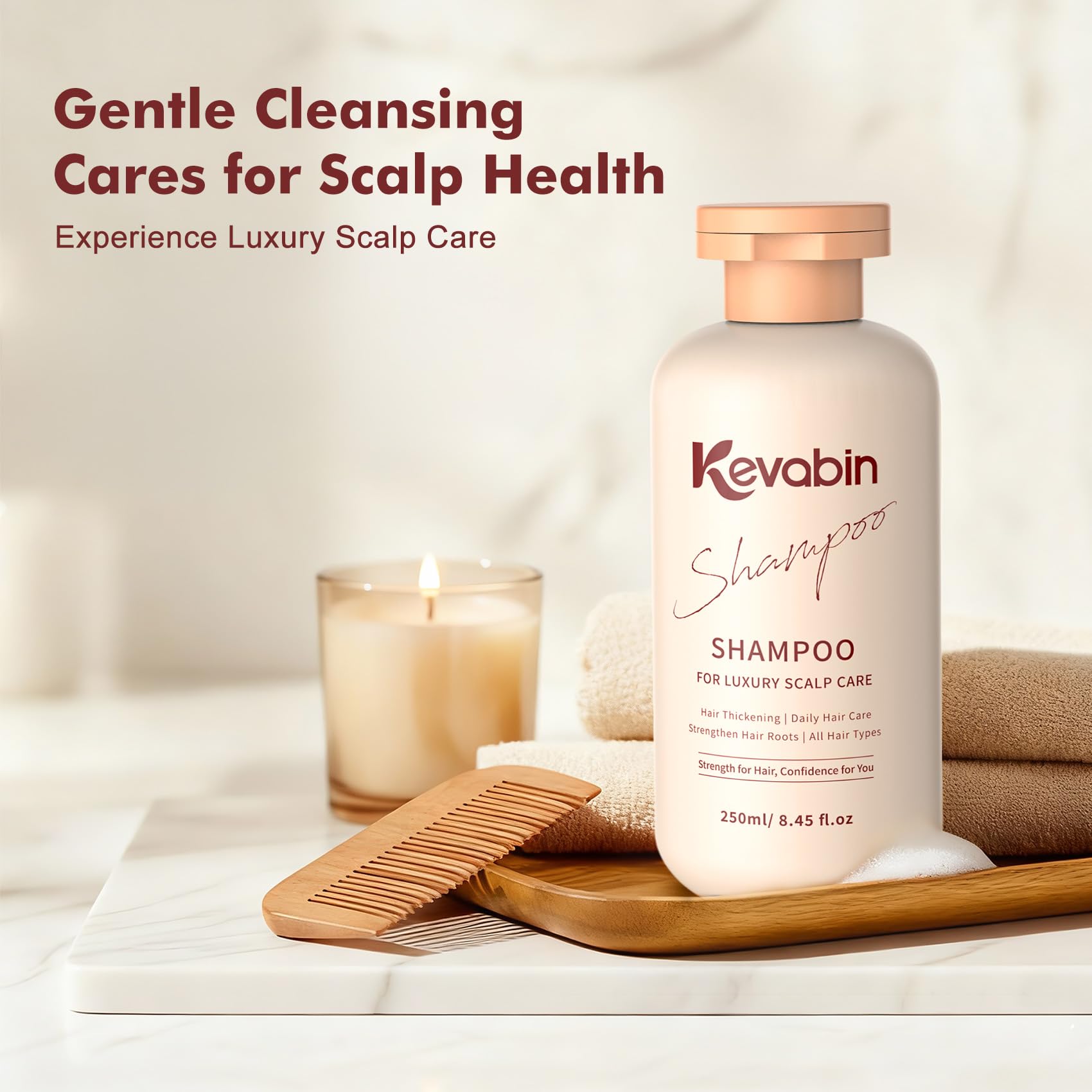 Kevabin Hair Growth Shampoo for Thinning Hair – Biotin, Caffeine & Ginger for Stronger Roots