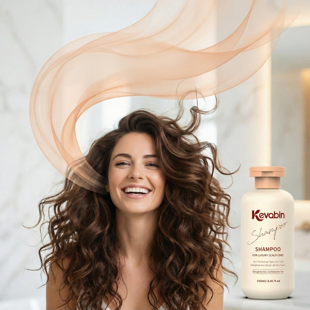 Kevabin Hair Growth Shampoo for Thinning Hair – Biotin, Caffeine & Ginger for Stronger Roots