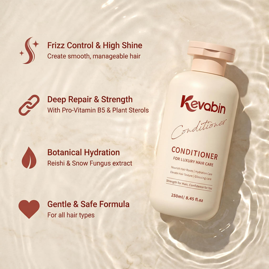 Kevabin Rosemary Shampoo & Conditioner for Thinning Hair – Biotin & Ganoderma