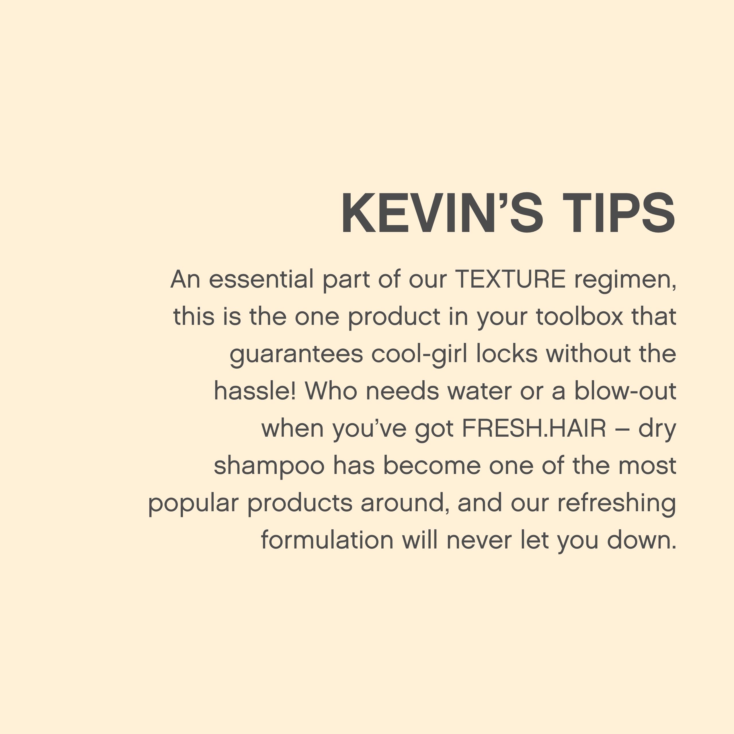 KEVIN.MURPHY Fresh.Hair Dry Shampoo Spray – All Hair Types, Sulfate-Free, 250 mL (Pack of 2)