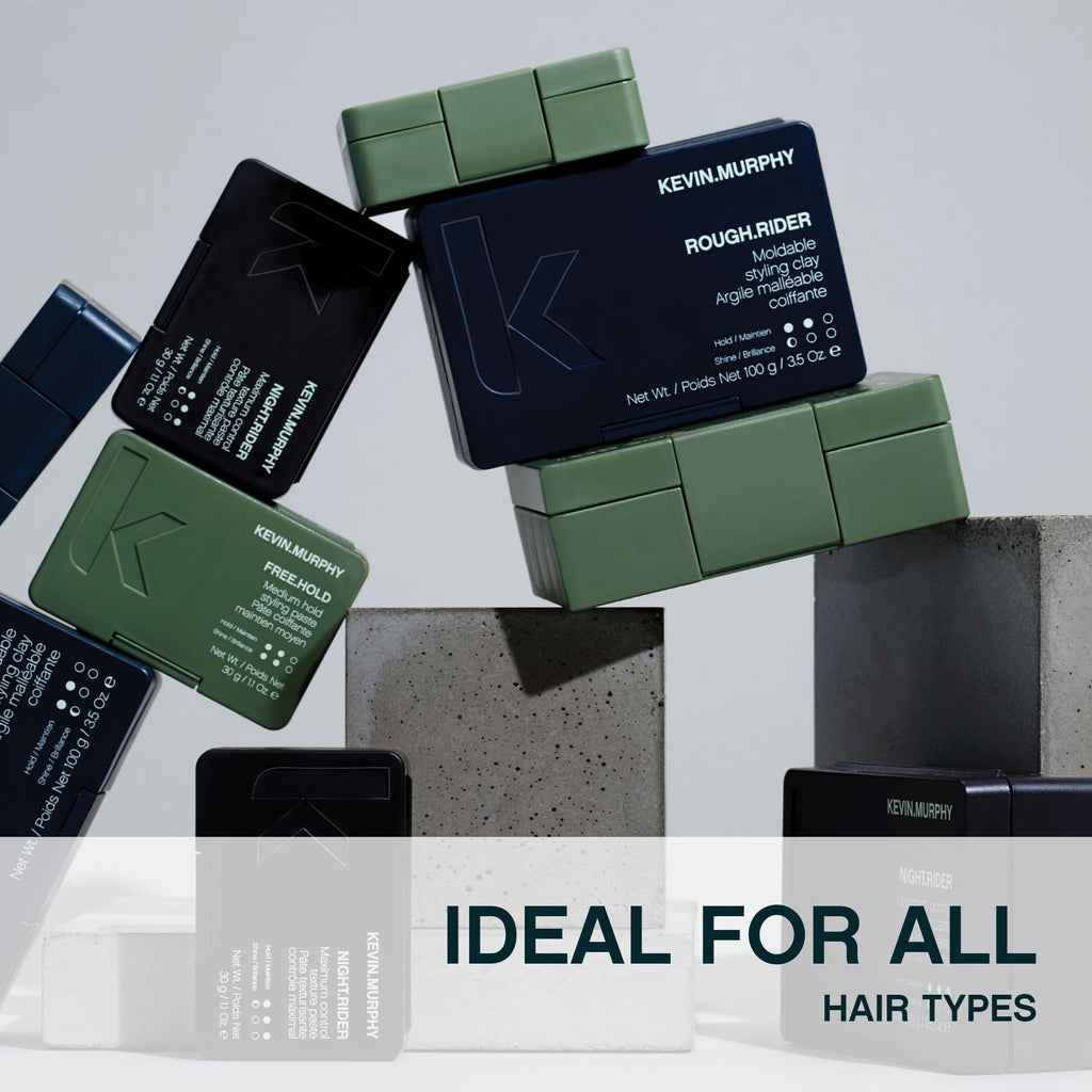 KEVIN.MURPHY ROUGH.RIDER Clay – Moldable Hair Styling Clay with Strong Hold & Matte Finish (Sulfate Free) – Pack of 2