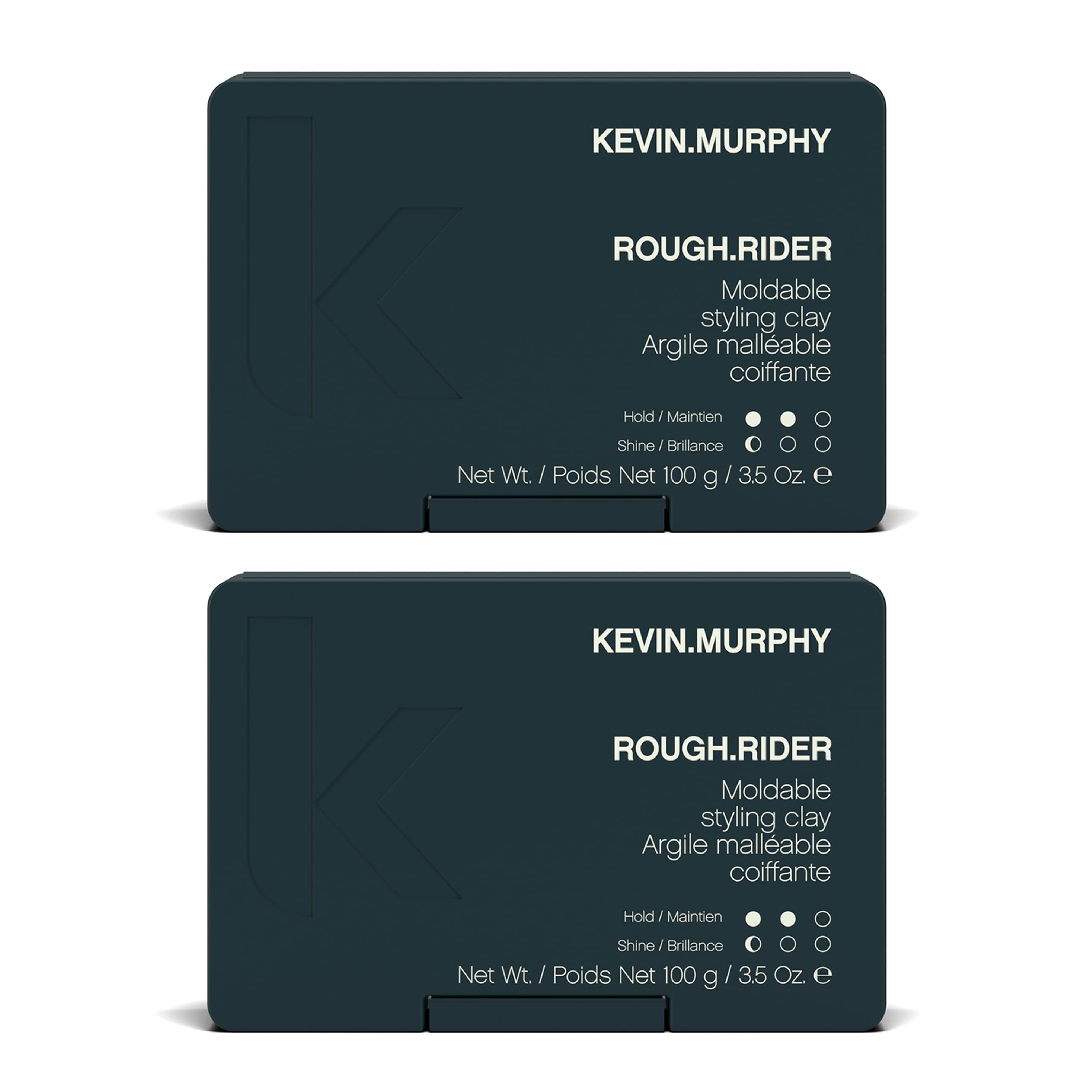 KEVIN.MURPHY ROUGH.RIDER Clay – Moldable Hair Styling Clay with Strong Hold & Matte Finish (Sulfate Free) – Pack of 2
