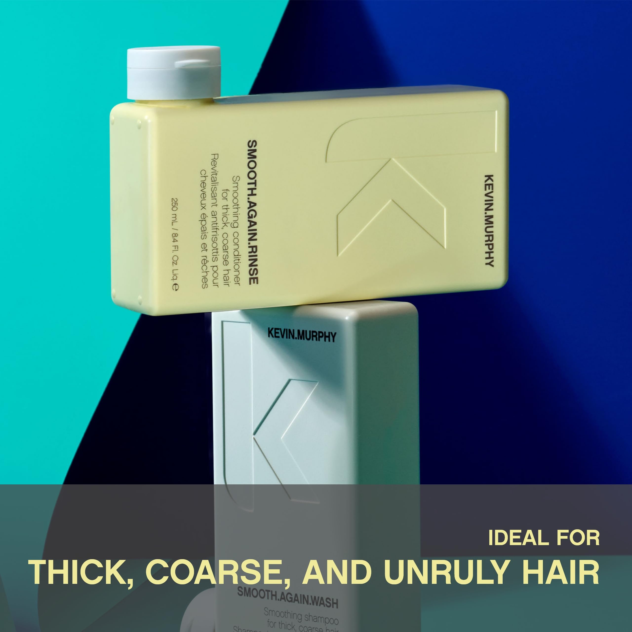 KEVIN.MURPHY SMOOTH.AGAIN RINSE — Smoothing Conditioner for Thick, Coarse Hair | Sulphate-Free (Pack of 2) 250 mL