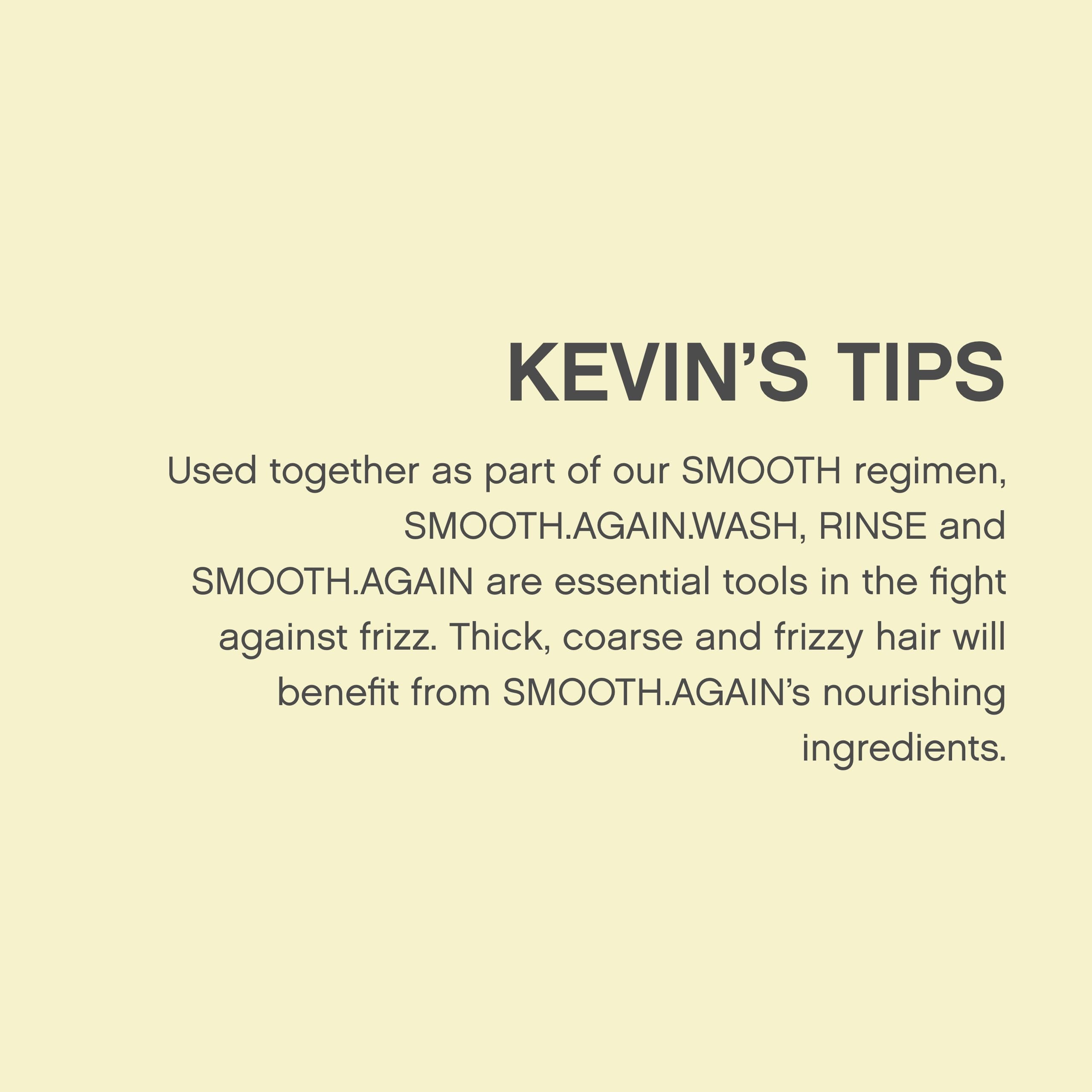 KEVIN.MURPHY SMOOTH.AGAIN RINSE — Smoothing Conditioner for Thick, Coarse Hair | Sulphate-Free (Pack of 2) 250 mL