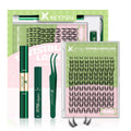 KEYYOU Bunny Lash Clusters Kit – Manga Lash Extension Kit, D Curl, 108Pcs, Waterproof DIY at Home