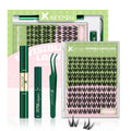 KEYYOU Fairy Chispa Lash Clusters Kit – D Curl 120Pcs Invisible Band Lashes for DIY Home Use
