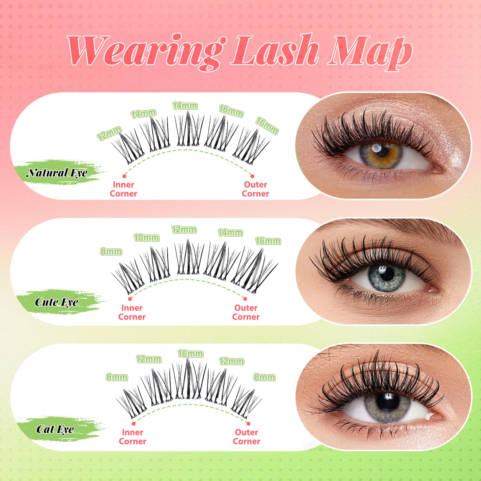 KEYYOU Naiad Lash Clusters Kit – 144Pcs C Curl Wispy Lash Kit for At-Home DIY Extensions