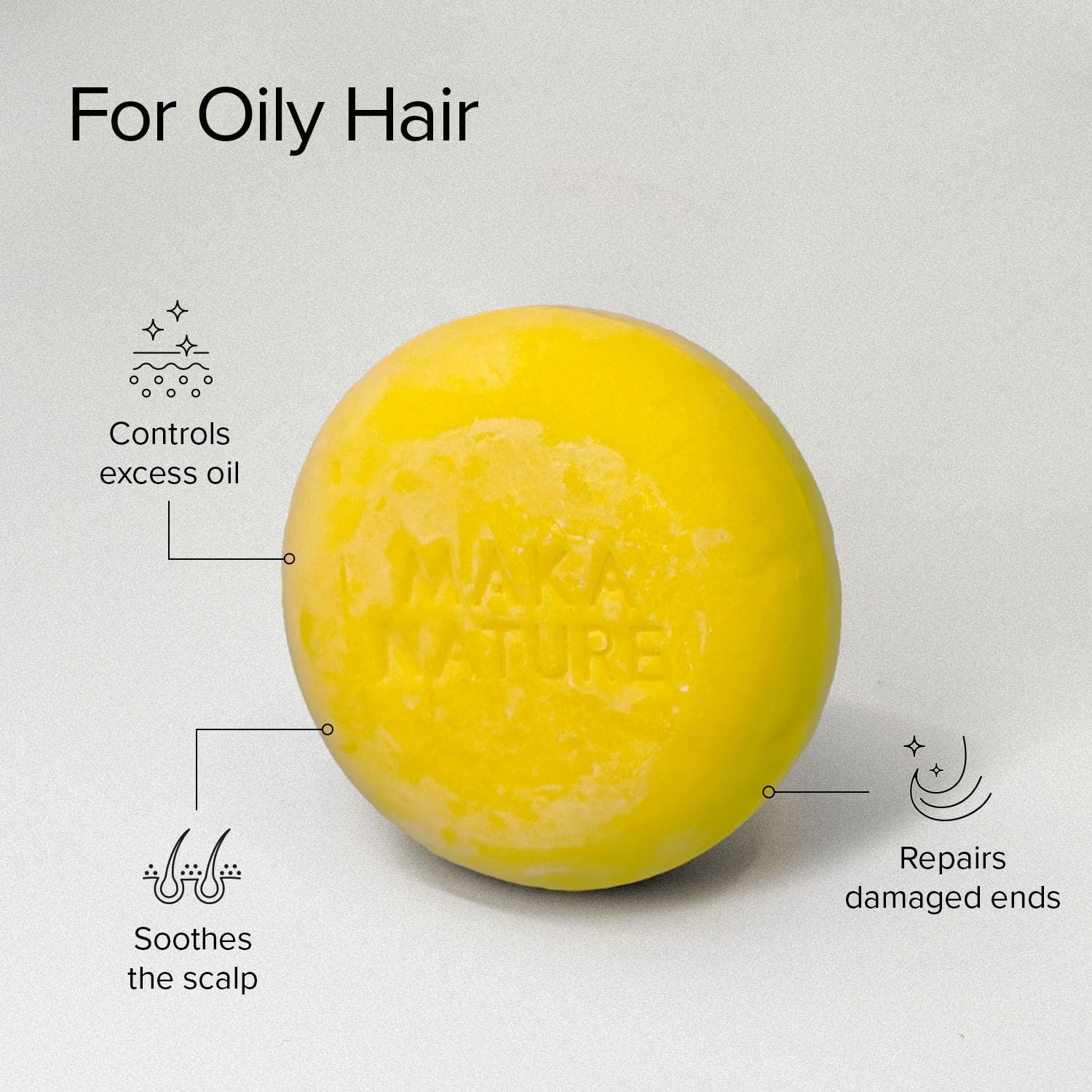 KGallery Maka Nature Low-Carbon Shampoo Bar Lemon | Korean K-Beauty, Vegan & Plastic-Free