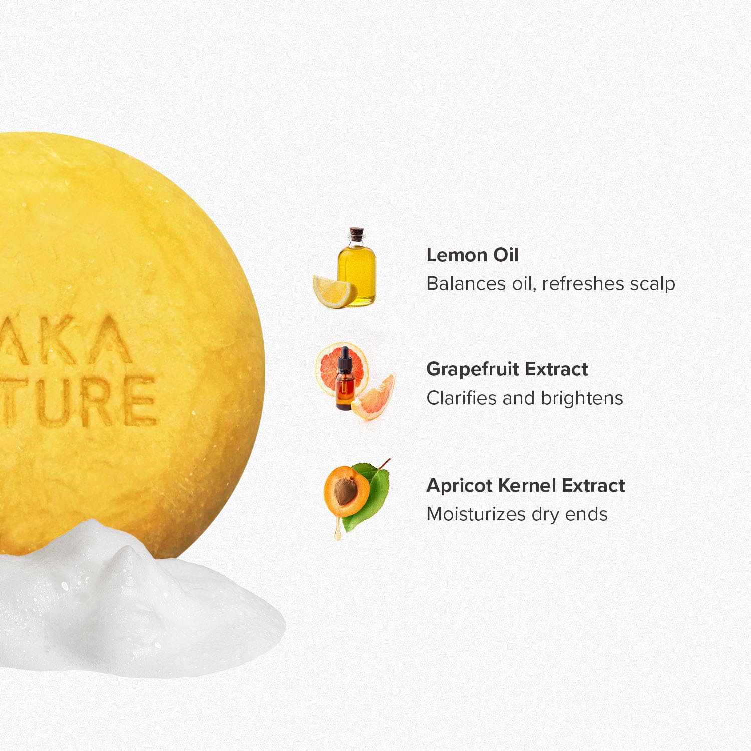 KGallery Maka Nature Low-Carbon Shampoo Bar Lemon | Korean K-Beauty, Vegan & Plastic-Free