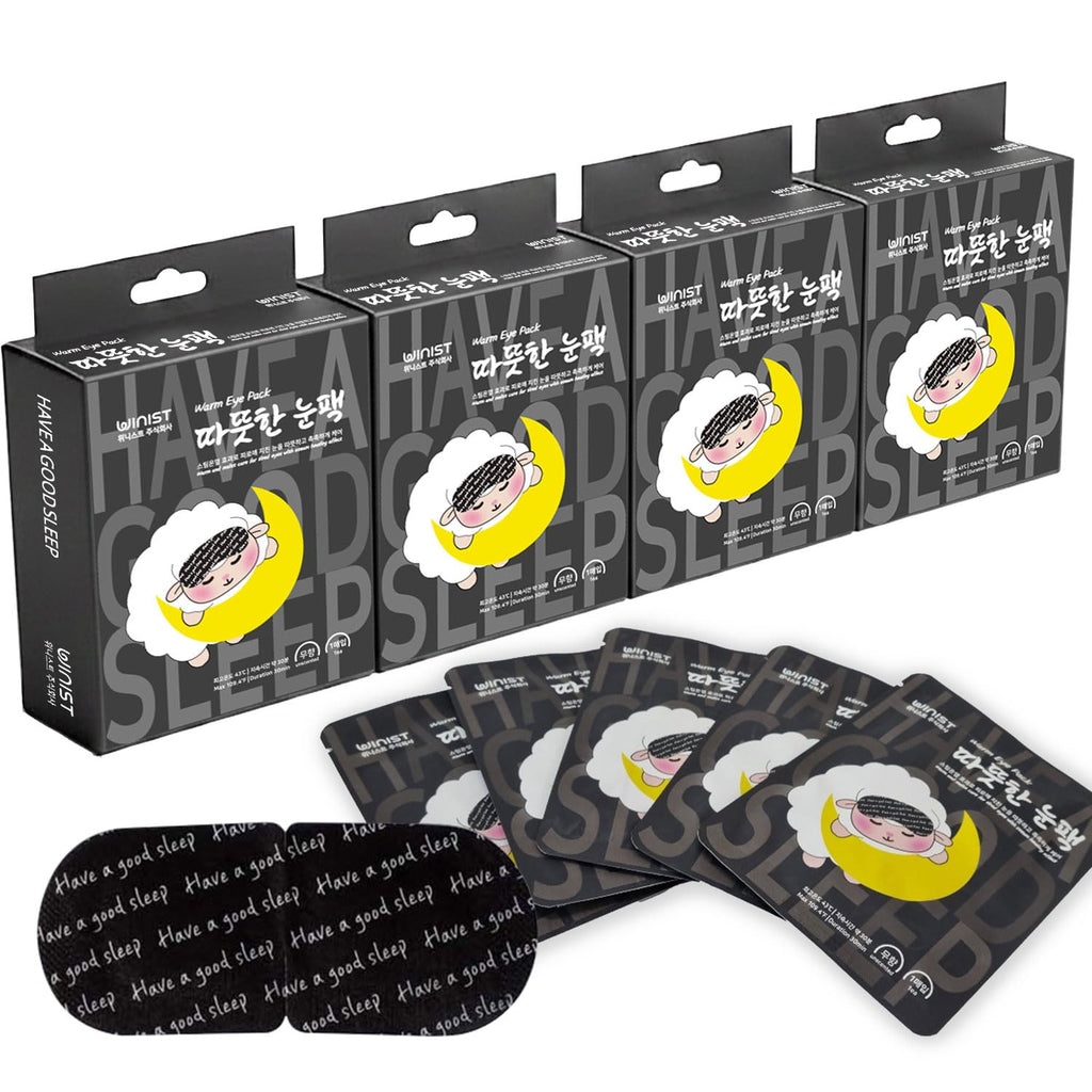 KGALLERY Warm Eye Pack – Unscented Self-Heating Steam Eye Mask, 30 Minutes of Gentle Heat (20 Count)