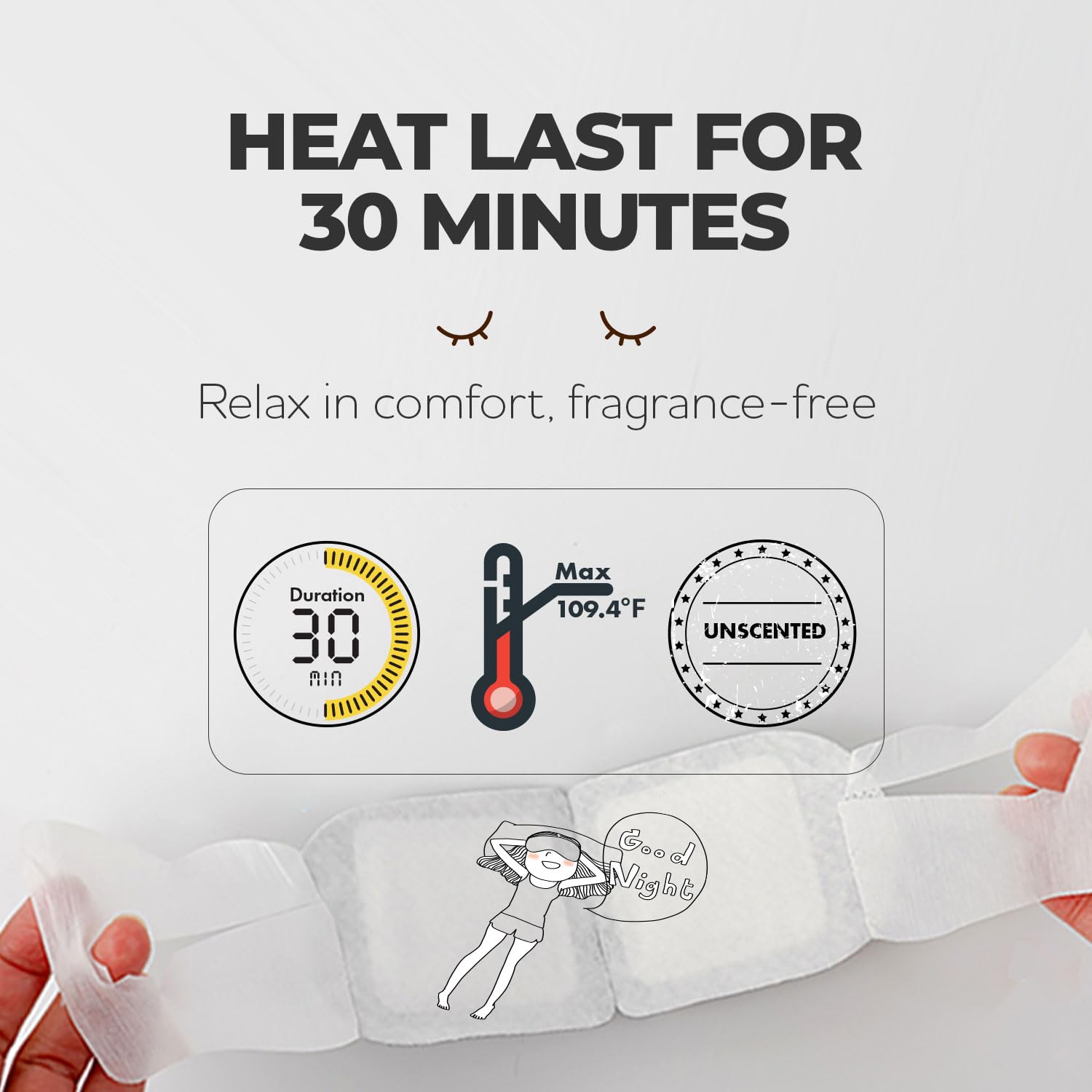KGALLERY Warm Eye Pack – Unscented Self-Heating Steam Eye Mask, 30 Minutes of Gentle Heat (20 Count)