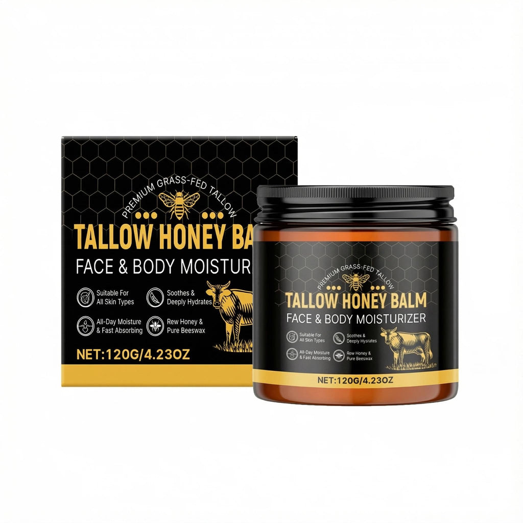 KGHWE Beef Tallow Moisturizer – Organic Grass-Fed Tallow with Honey & Beeswax (4.23 oz)