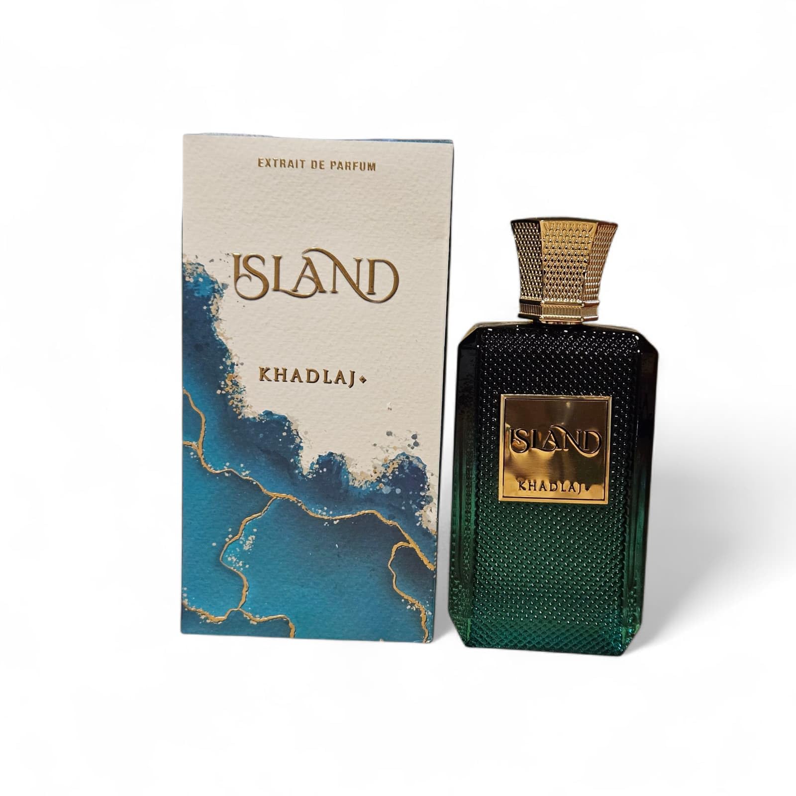 KHADLAJ Island Extrait de Parfum – Luxury Middle Eastern Fragrance in Emerald Glass