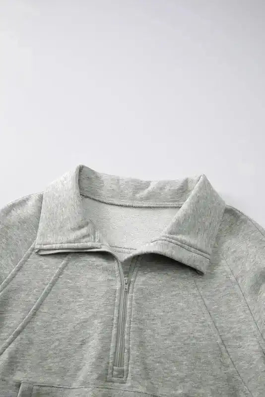 Khaki Plaid Women's Sweatshirt - Stylish & Cozy
