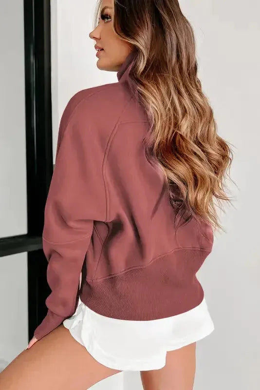 Khaki Plaid Women's Sweatshirt - Stylish & Cozy
