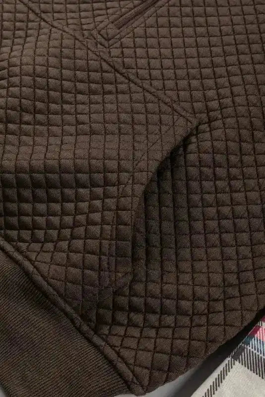 Khaki Plaid Women's Sweatshirt - Stylish & Cozy