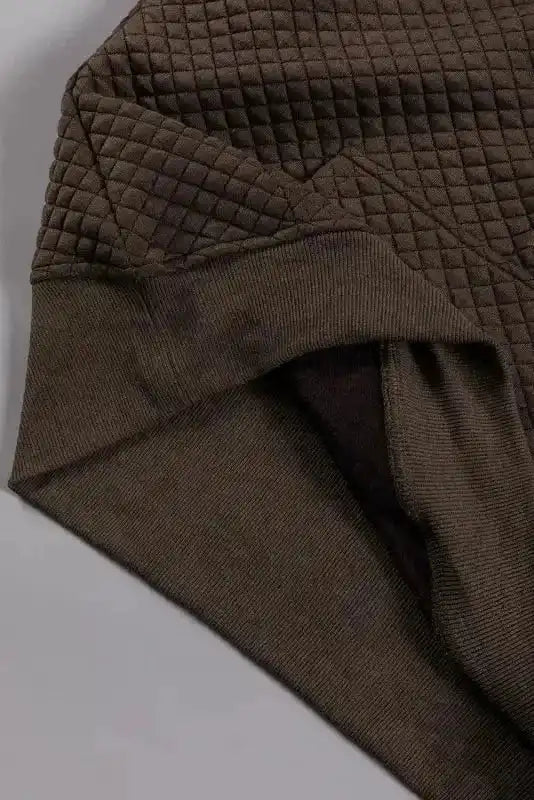 Khaki Plaid Women's Sweatshirt - Stylish & Cozy