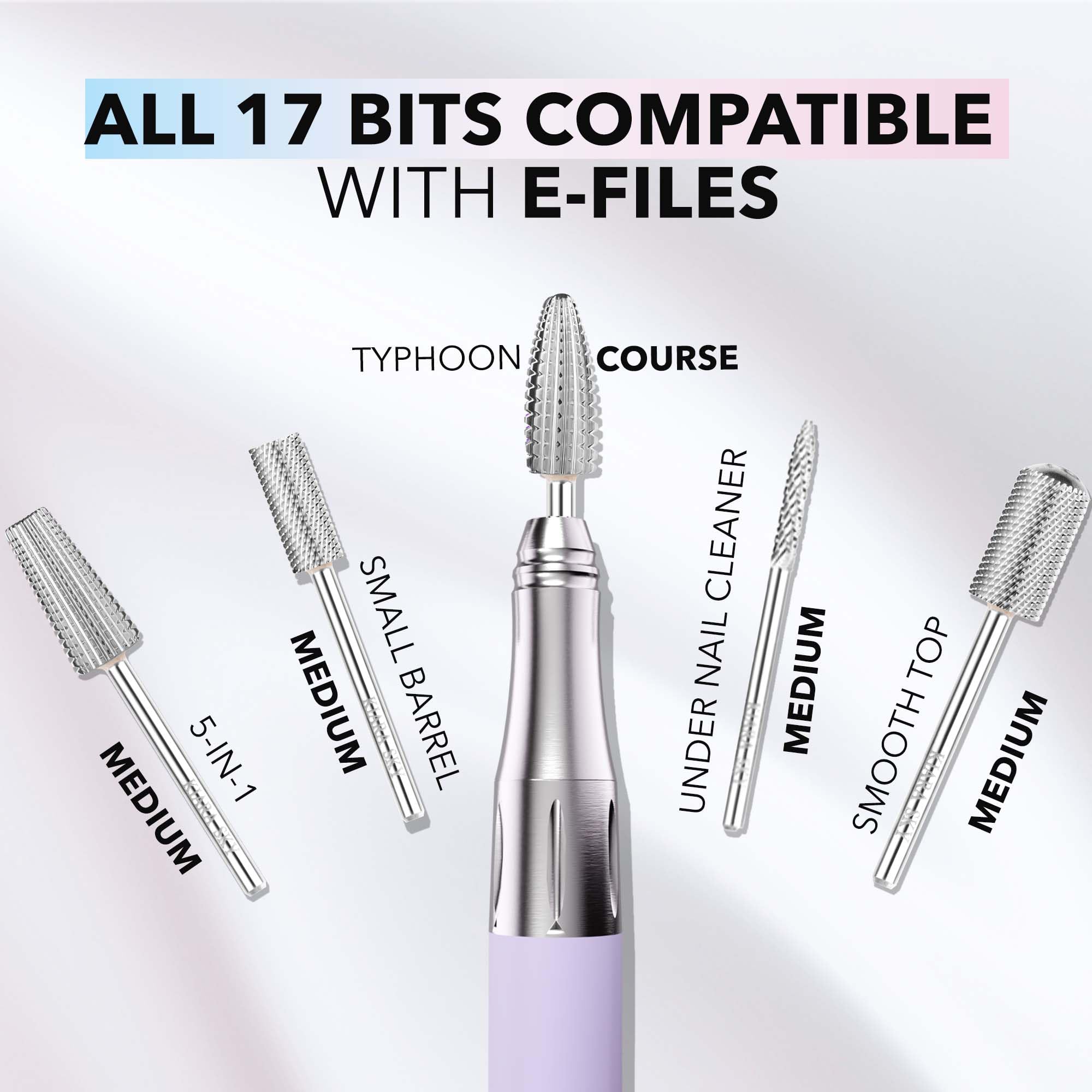 Kiara Sky 5-in-1 Coarse Drill Bit for E-file | Safety Edge for Cuticle & Nail Care | Non-Coated Stainless Steel